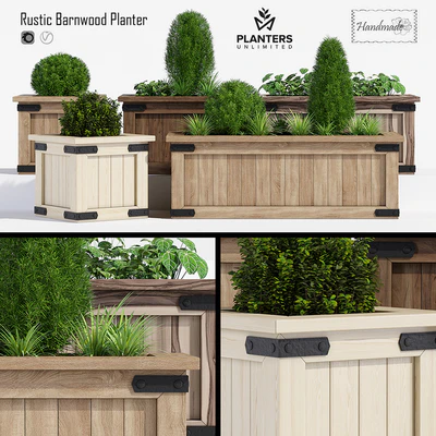 Rustic barnwood planter one — Вид 1