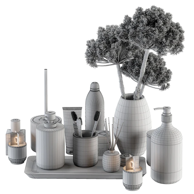 Bathroom accessory Set with Bouquet Set 19 — Descargar