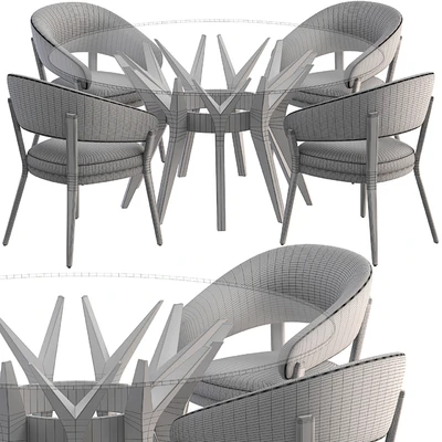 Table Aster and chair Ray set — Ver 3
