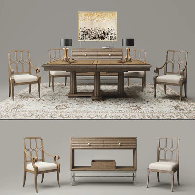 Обеденный стол и стулья фирмы Stanley Furniture — Вид 1
