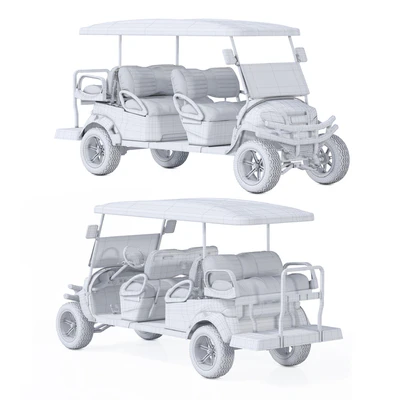 Realistic Golf Club Car — Вид 3