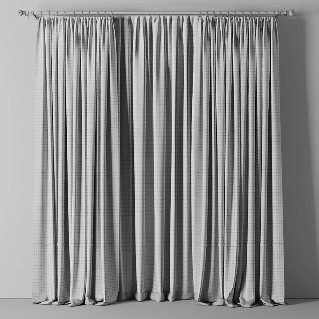Curtain with rod 08 Curtain brown and cumin olive green — Descargar