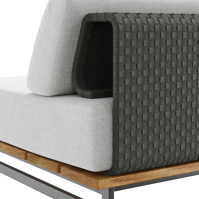 Outdoor garden wicker modular sofa Skyline design ona — Descargar