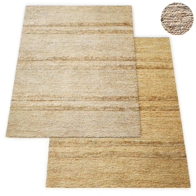 Wabi-Sabi Hand-Knotted Stripe Jute Rug RH Collection — Вид 1
