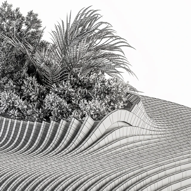 Urban Furniture / Parametric Bench with Plants- Set 22 — Descargar