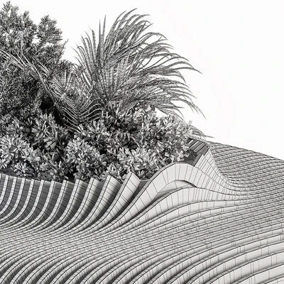 Urban Furniture / Parametric Bench with Plants- Set 22 — Ver 2