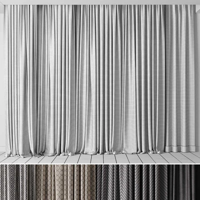 Hadi Gray & Gold Curtains 55 Soft Curtains and Linen Silk Fabric — Ver 3