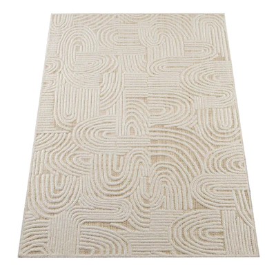 Maisie Cream and Ivory Textured Tribal Rug — Вид 2