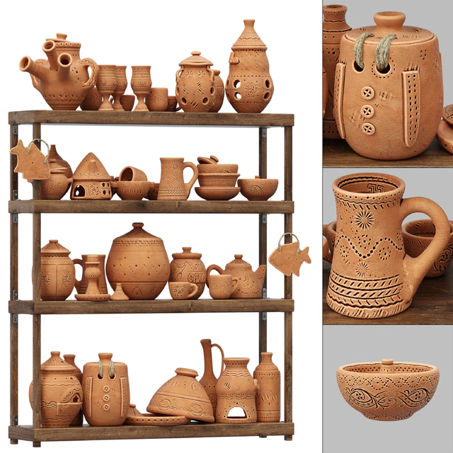 Dishes clay n21 / Посуда из глины №21 — Скачать