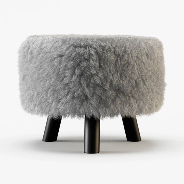 Keomi Flokati Ottoman — Descargar