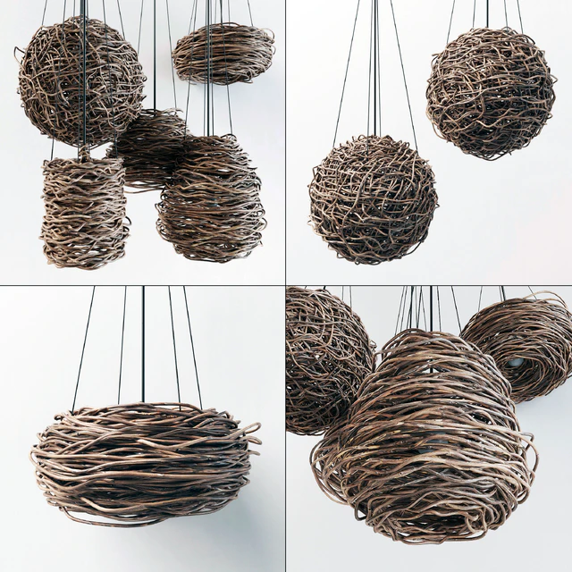 Branch decor lamp n5 / Люстры из веток — Скачать