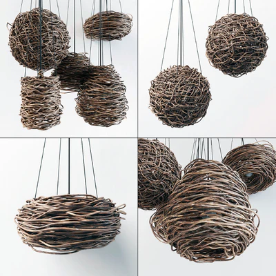 Branch decor lamp n5 / Люстры из веток — Вид 1