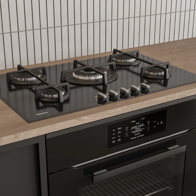 Kitchen Modern - Black and white with wood 50 — Скачать