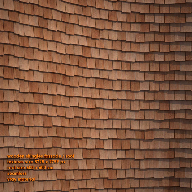 Shingles wooden façade / roof — Descargar