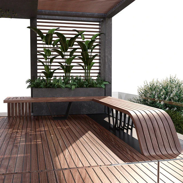 Pergola With Water & Plants — Descargar