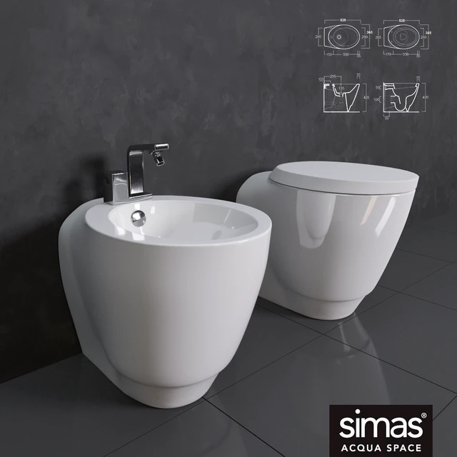 Simas bidet and toilet Bohémien — Descargar