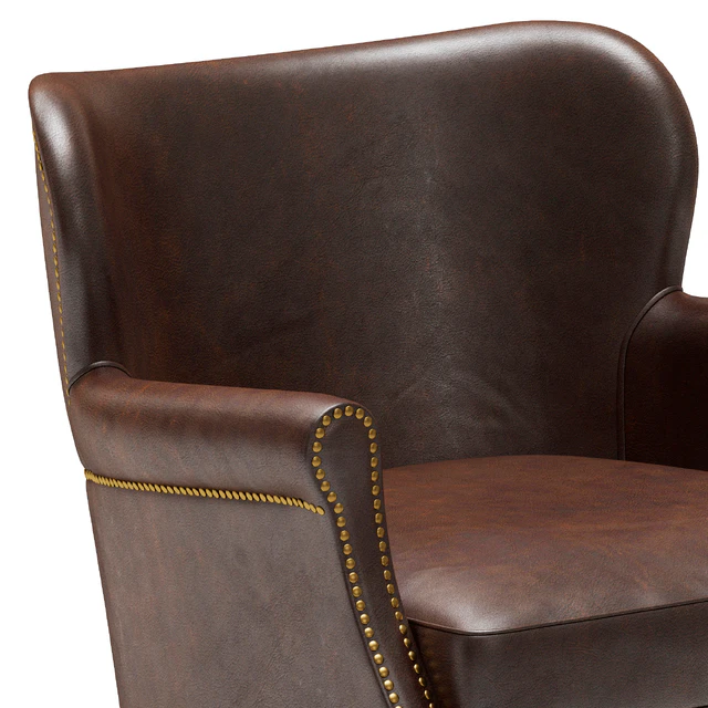 Restoration Hardware Professor's Leather Stool with Nailheads — Descargar
