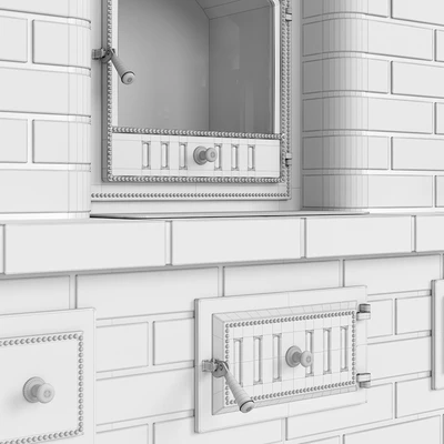 Дровяная печь-камин Stove кирпичная с хлебной камерой — Вид 2