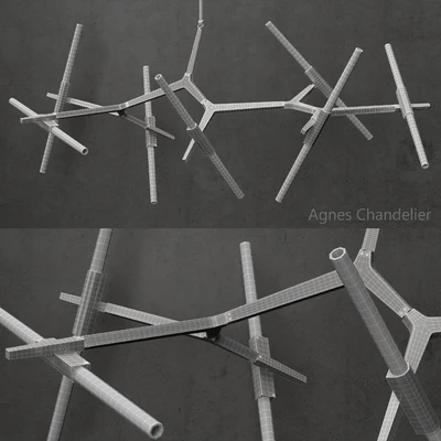 Agnes Chandelier 14 lights BLACK — Ver 2