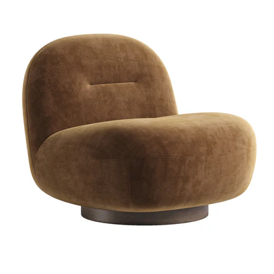 Soft Cozy Boucle Ivory Natural Otis Swivel Accent Chair — Ver 5