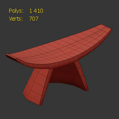 Partera travertine stool — Ver 3