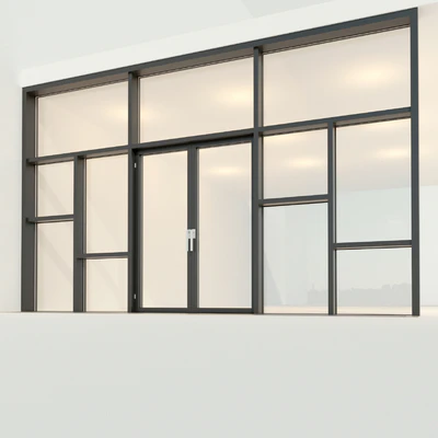 Panoramic glazing. Stained glass window 26 — Ver 3