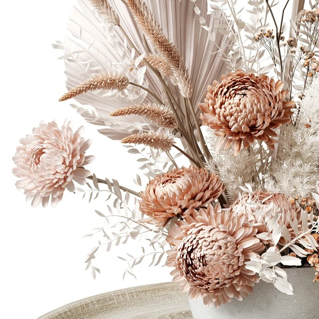 Bouquet of dried flowers with chrysanthemums 34 — Descargar