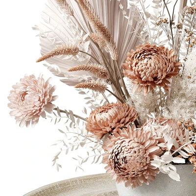 Bouquet of dried flowers with chrysanthemums 34 — Ver 2