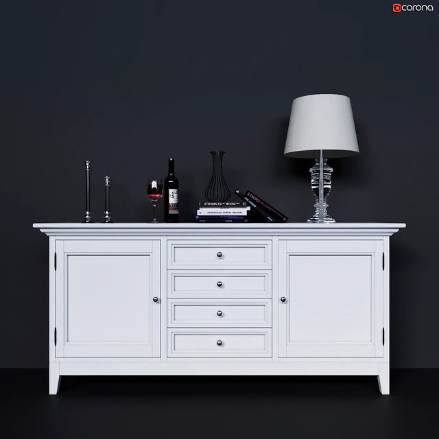 Chest of drawers with facades and drawers in the center Dantone Home — Descargar