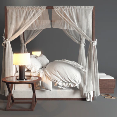 Desert Modern Canopy Bed Ralph Lauren (vray GGX) — Вид 2