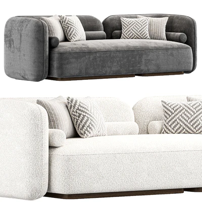 Scandinavian Style Velvet Sofa — Ver 3