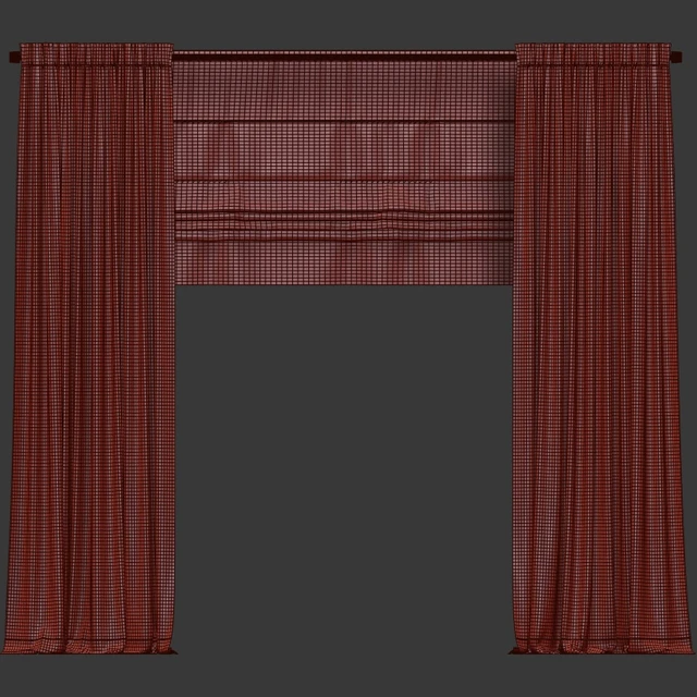 Dark curtains with roman blinds. — Descargar