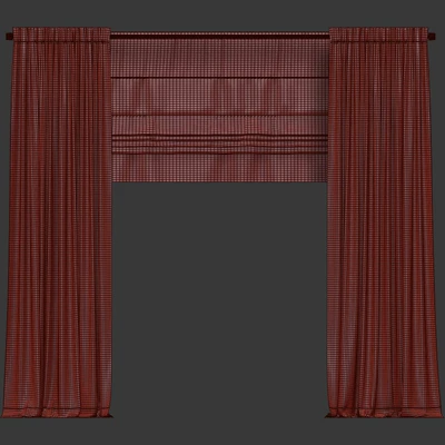 Dark curtains with roman blinds. — Ver 2