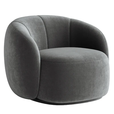 Curved Lounge Chair - Merlot — Ver 2