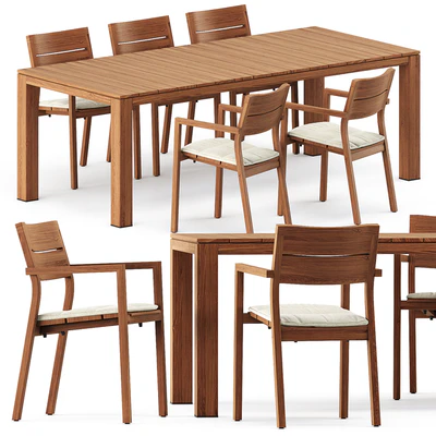 KOS armchair, Kos Teak Table by Tribu — Вид 1