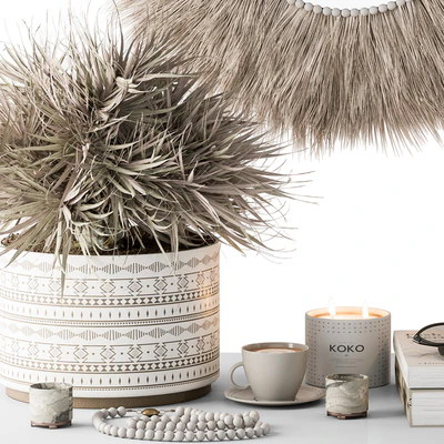 Decorative Set moon Thatch with Dried Plant - Set 105 — Вид 3
