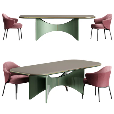 Minotti angie dining Chair Turri Blues Table — Ver 1