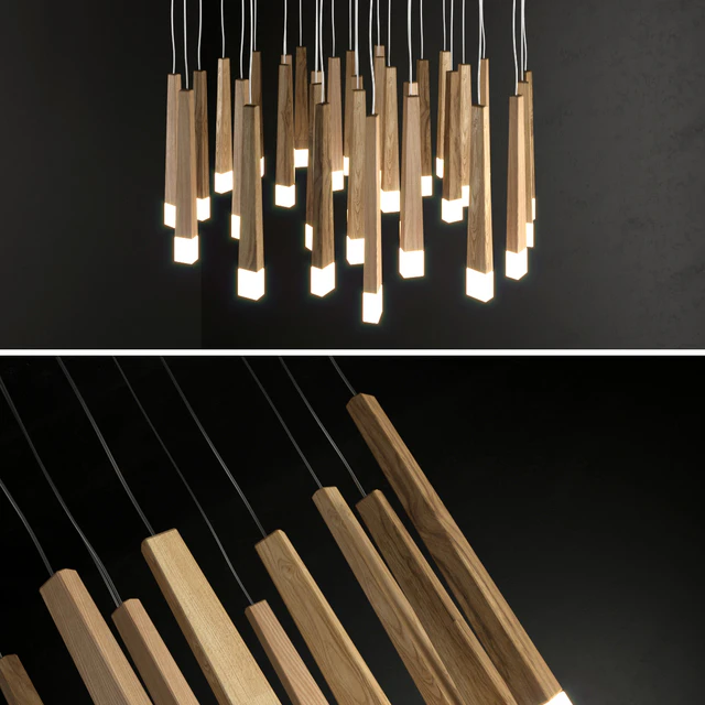 Suspended ash lamp with LED lamp — Descargar