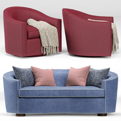 Isla Sofa, Rocco Swivel Chair, Lonestar Cocktail Table — Вид 2