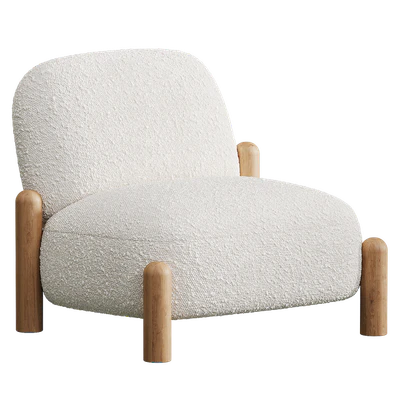 Armchair with chenille upholstery Boldi — Ver 5