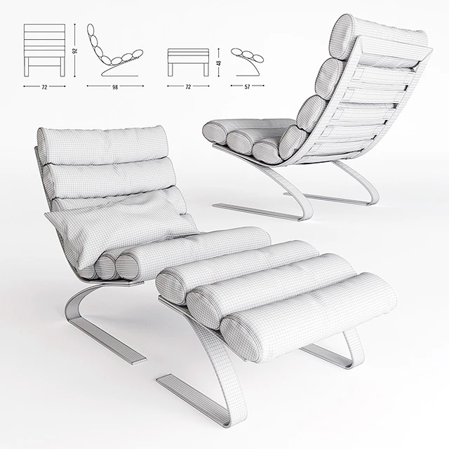 Cor Sinus Chair & Pouf — Скачать