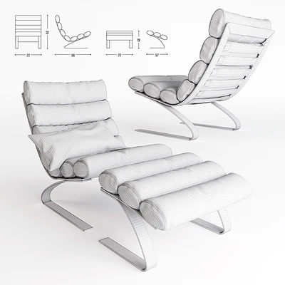 Cor Sinus Chair & Pouf — Вид 3