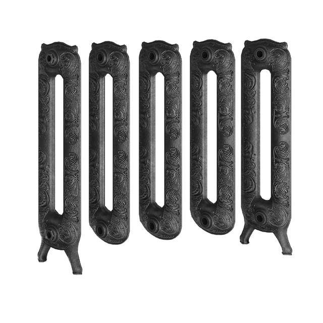 Classic Cast Iron Radiator Black Low-poly — Скачать