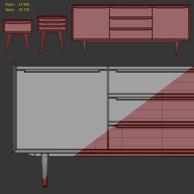 Chest of drawers and cabinet Bruni (180). Tvstand, nightstand Bruni by Etg-Home — Ver 4
