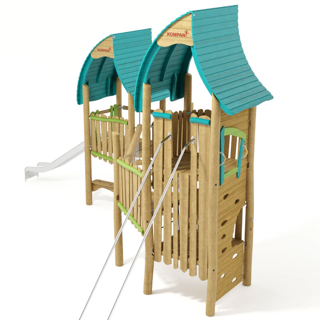 Kompan. Two Tower with Wobble Bridge — Descargar