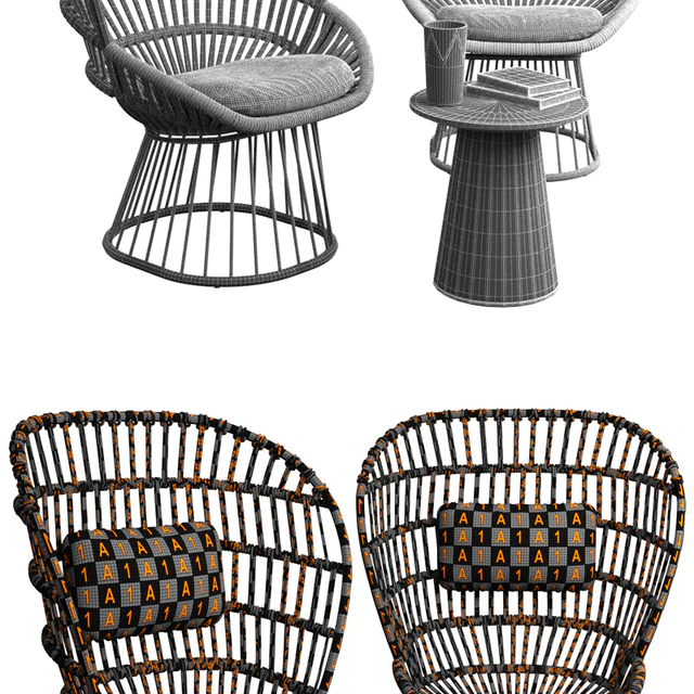kettal cala armchair metal feet — Скачать