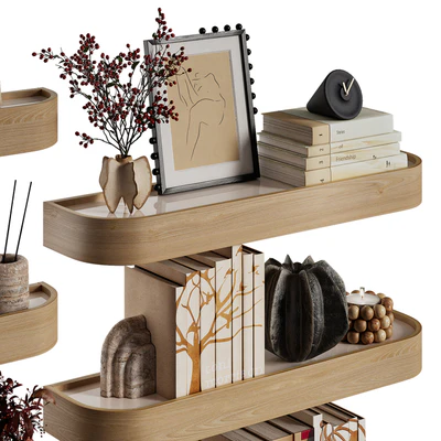 Shelves with decorative set — Ver 3