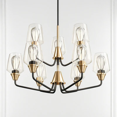 Goblet BronzeAntique Brass 9 Light Chandelier by Maxim Lighting — Вид 1