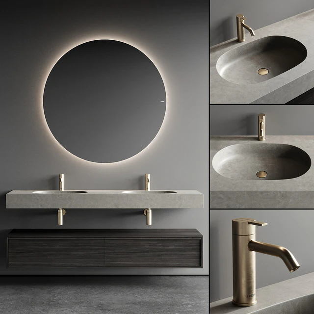 Inbani Strato 02 B Vanity Unit Set 2 — Скачать