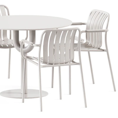 Piper Pedestal Table by DesignByThem and Trocadero Armchair by Talenti — Ver 3